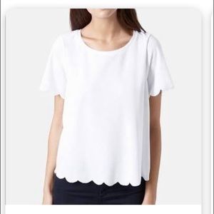Topshop scallop hem top